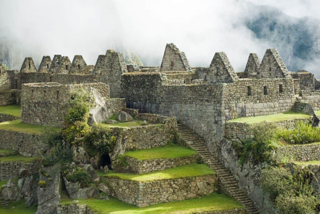 Vackra byggnader vid Maccu Picchu