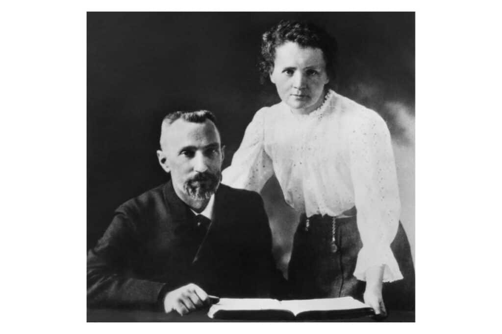 Marie Curie och Pierre Curie